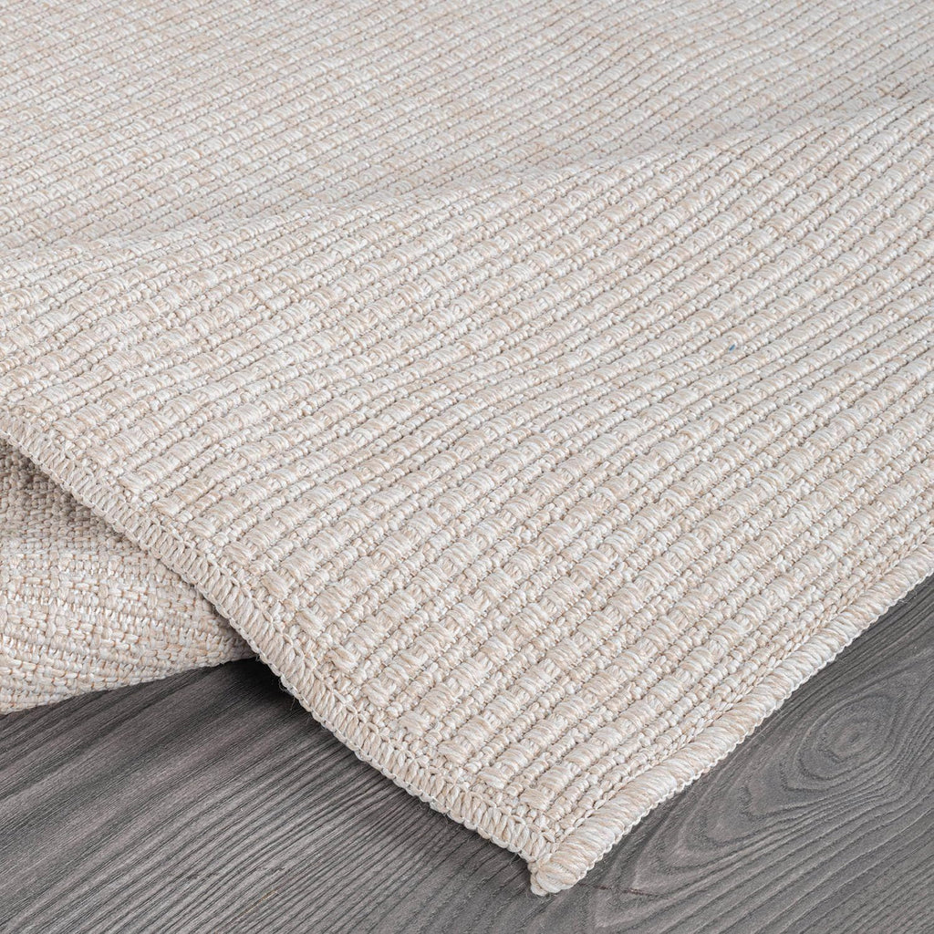 Easy Jute Off White Rug 5x7 Solid Washable Durable Outdoor Indoor Area Rugs for Living Dining Room Patio Office Stain