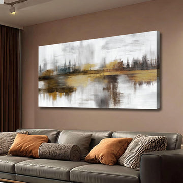 Large Abstract Wall Decor Brown and Grey Wall Art Aesthetic Canvas Painting Modern Wall Prints Minimalist Home Decor