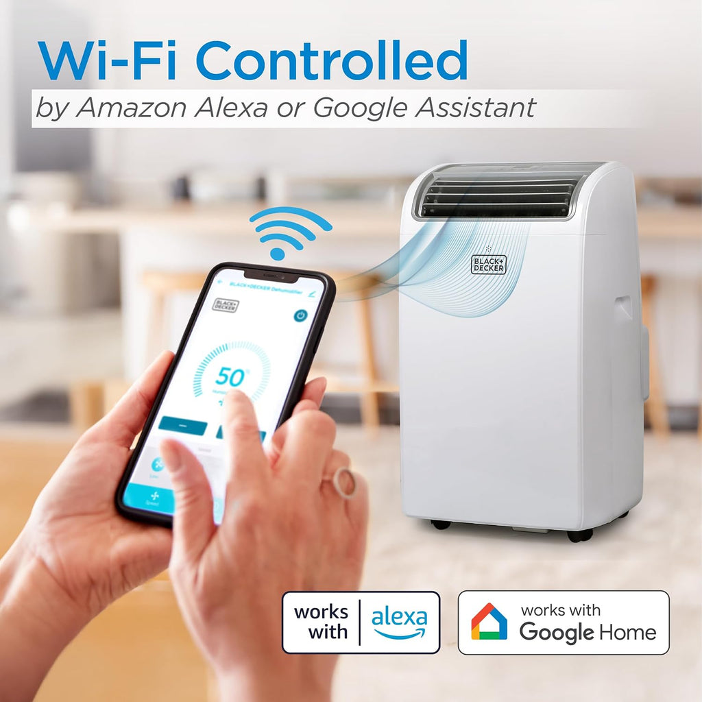 Smart Portable Air Conditioner, 12,000 BTU for Rooms up to 550 Sq. Ft.