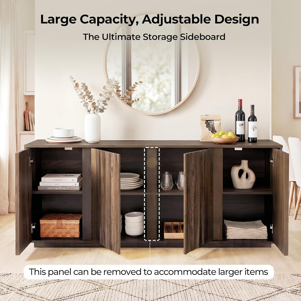 63" Sideboard Buffet Cabinet with Storage