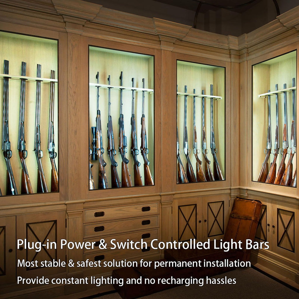 Under Cabinet Lights, Plug in, Seamlessly Linkable 12 Inch, 6 Bars+Switch+Extensions, Under Counter Lighting
