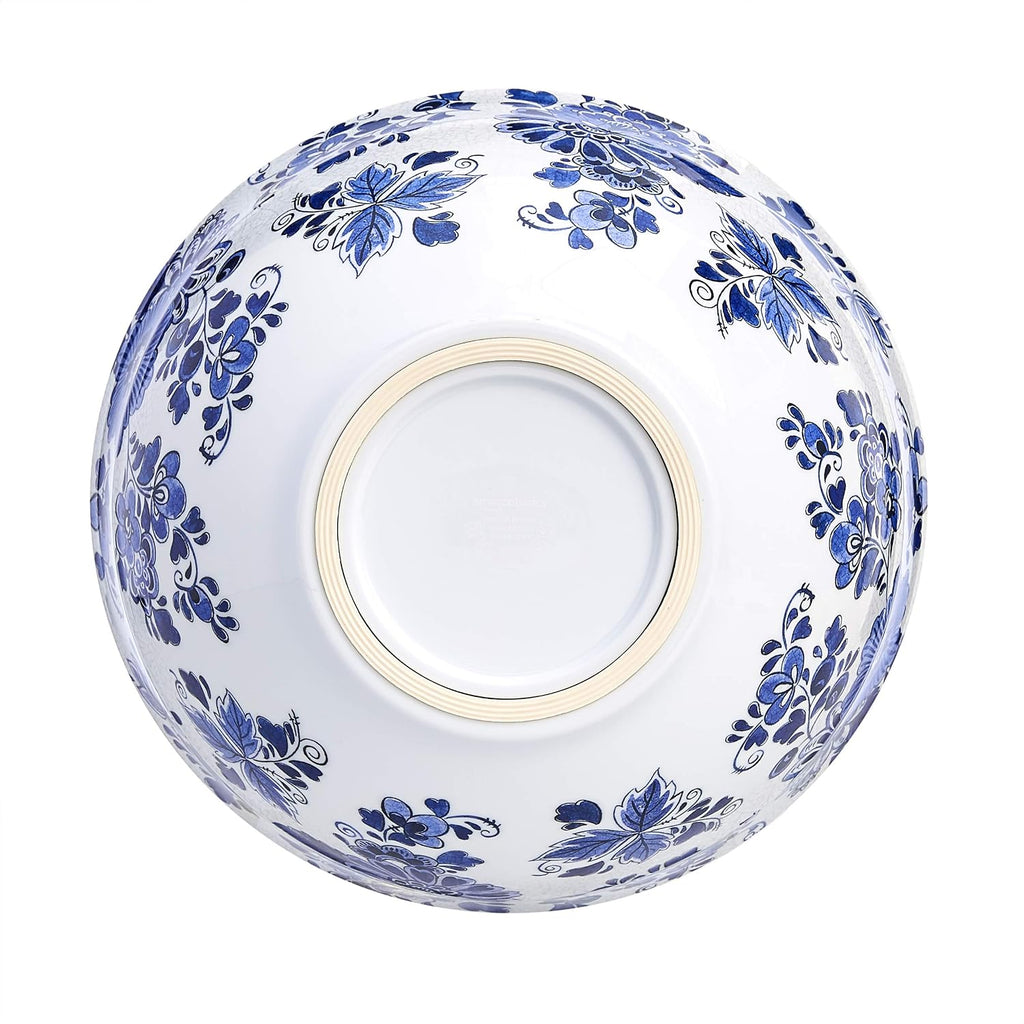 Mixing Bowls with Lids, Nesting Melamine Serving Bowls, Non-Slip Base, BPA Free, Dishwasher Safe, 5 Sizes, Blue and