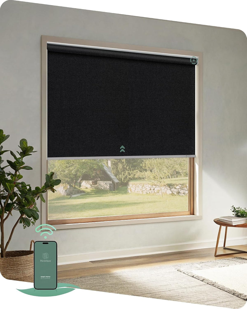 Motorized Blinds App Control, Alpine White, 22" W x 72" H