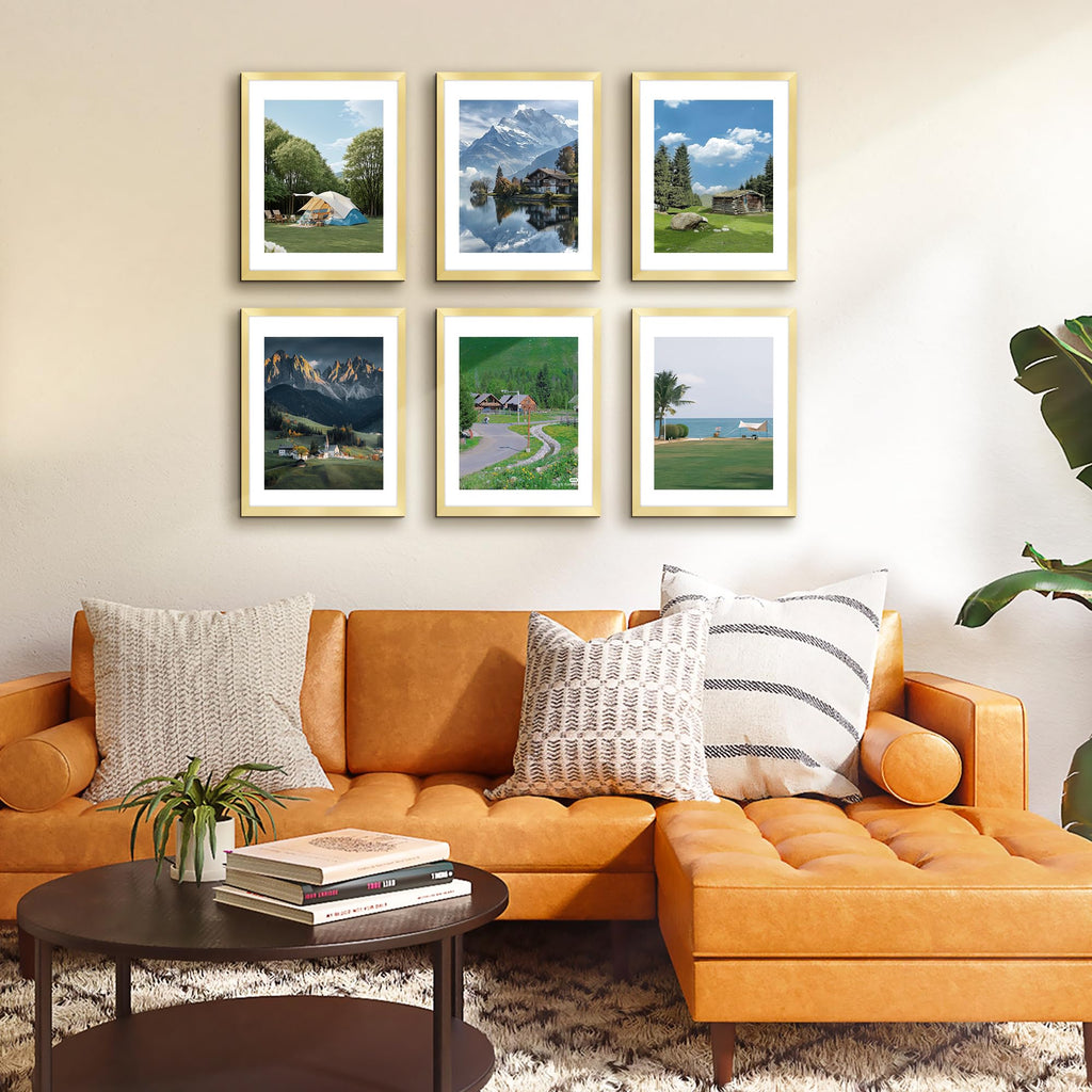 11x14 Picture Frame Bulk-6 Pack, Photo Frame with HD Plexiglass, Display Pictures 8x10 with Mat or 11x14 Without Mat