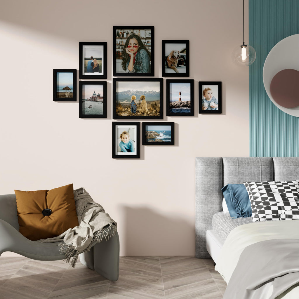 10 Pack Picture Frames Collage Wall Decor, Black