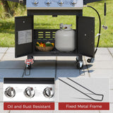 4-Burner Propane Gas Grill, 40,000 BTU Stainless Steel BBQ Grill for Backyard and Outdoor Cooking