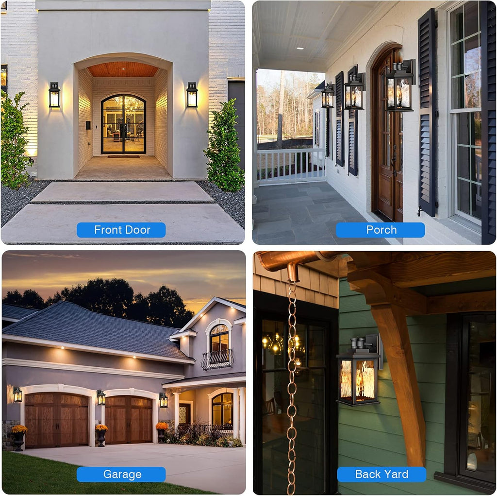 2 Pack Motion Sensor Outdoor Lights, Dusk To Dawn Outdoor Lighting, Modern Led Exterior Light Fixture