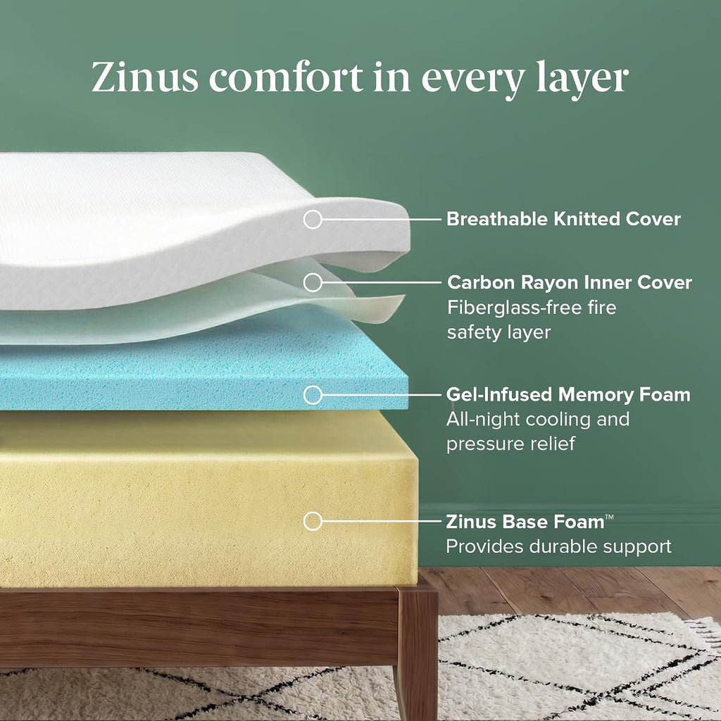 10 Inch Queen Cooling Essential Memory Foam Mattress, Medium Feel