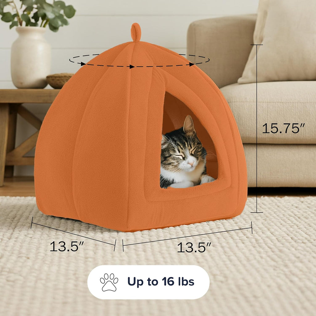 Cat House - Indoor Cat Bed with Removable Foam Cushion