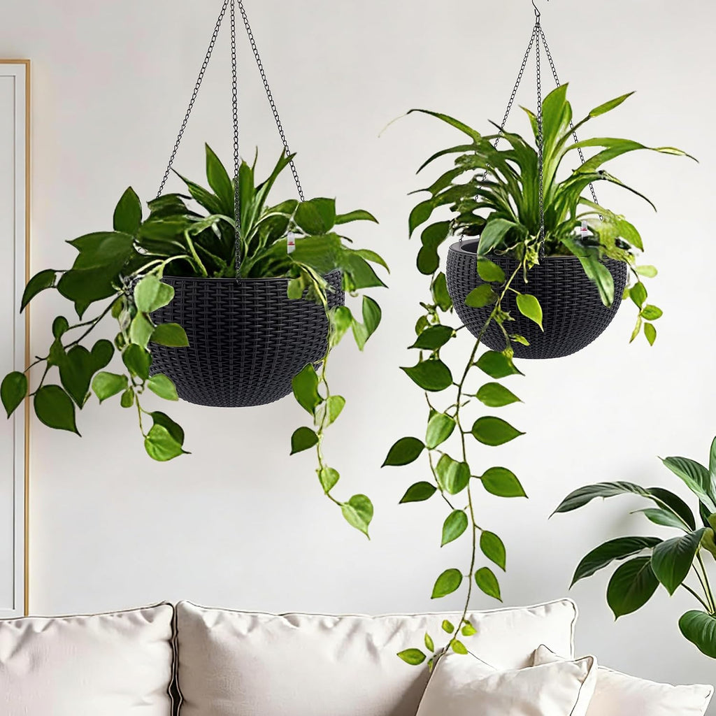 Planters for Outdoor Plants, Flower Plant Pots, Garden Bed, Herb Planter, 2 Pack Tall Square Planter Box for Indoor