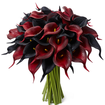 24 Pcs Artificial Calla Lily Halloween Flowers Bouquet