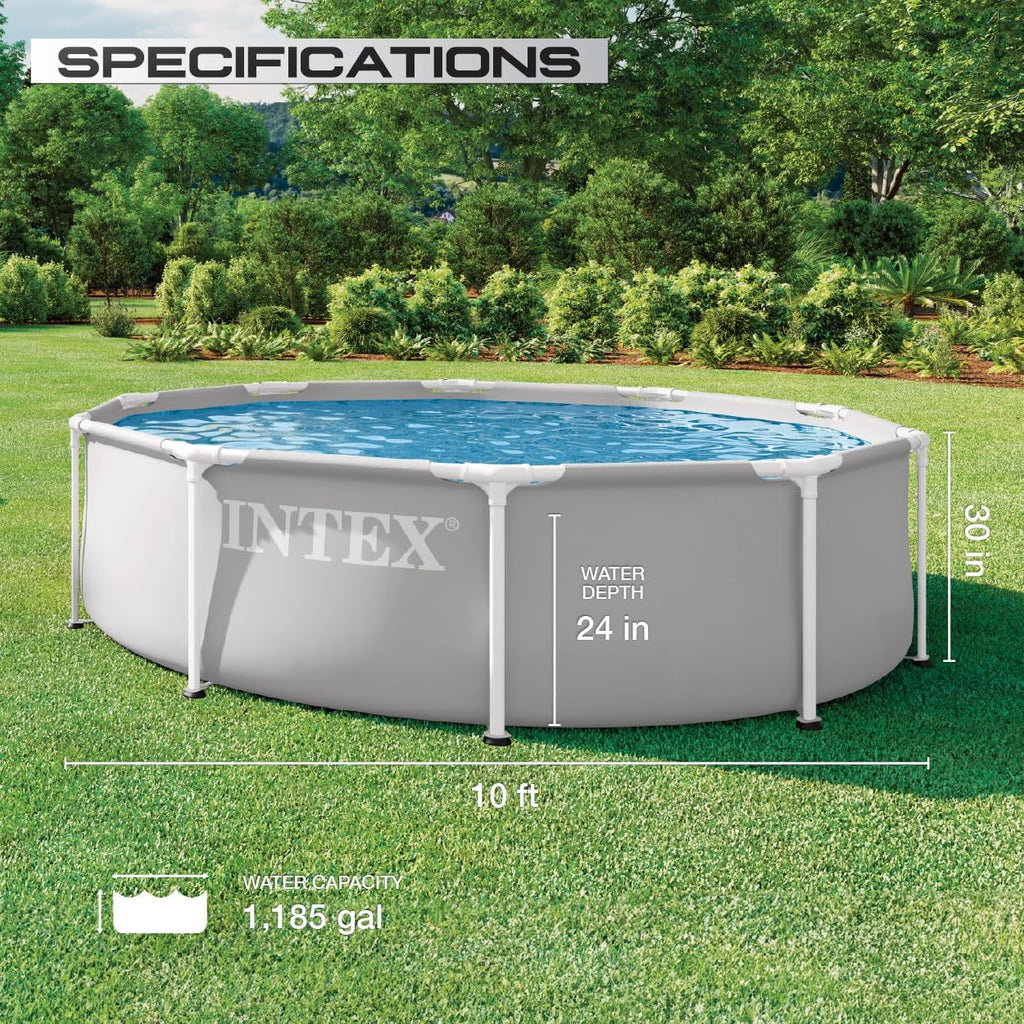 26701EP 10Ft X 30In Prism Frame Premium Above Ground Swimming Pool Set with Filter Pump