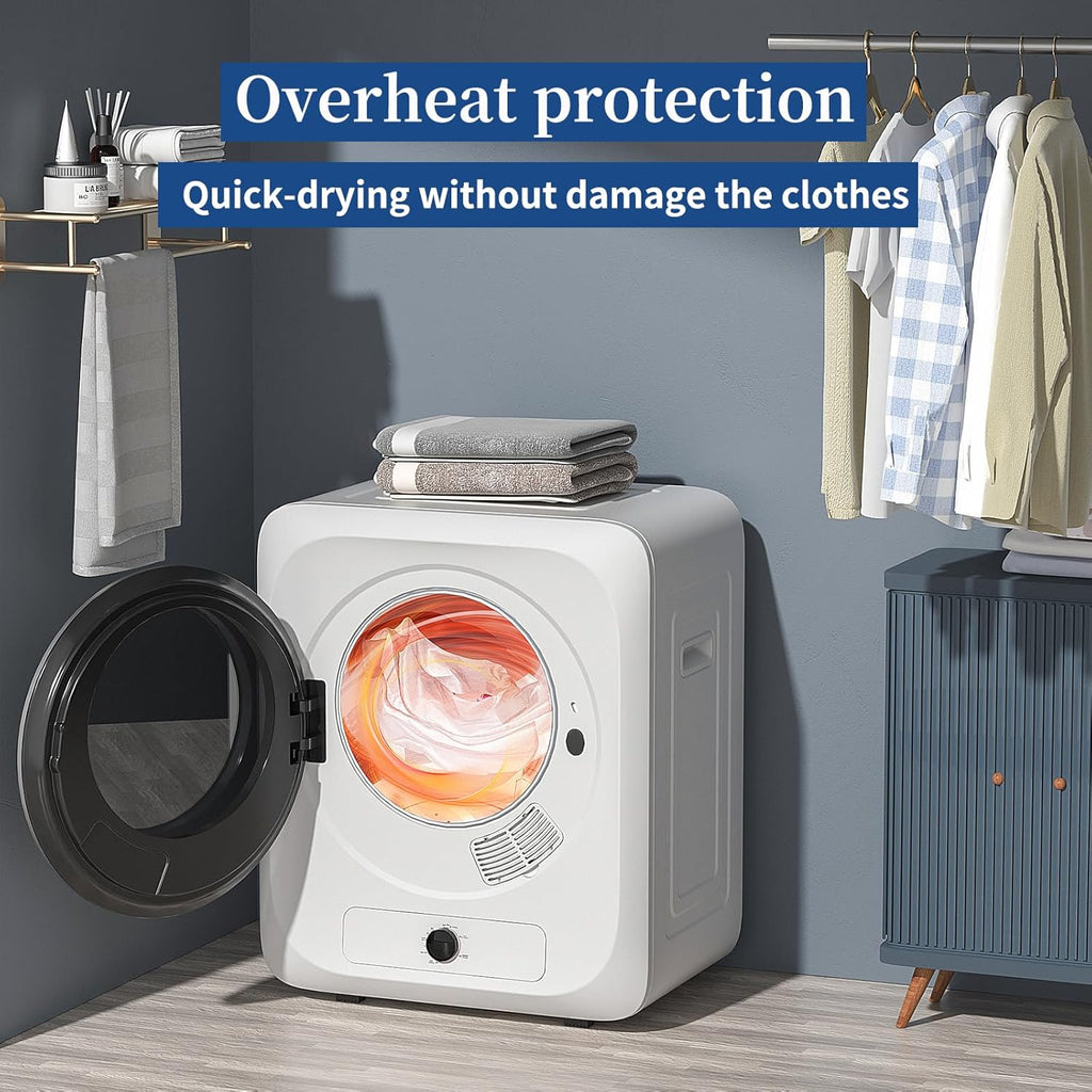 Portable Washing Machine and Dryer Set, 20lbs Fully Automatic Washer and 10lbs Portable Dryer with Stainless Steel Tub