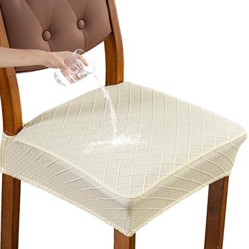 Waterproof Chair Covers Set of 4, No Rear Covers, Beige