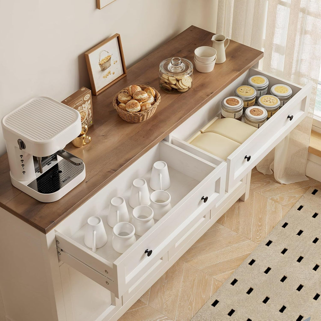 Farmhouse Kitchen Sideboard Buffet Cabinet with Storage