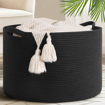 Large Woven Dirty Clothes Basket, 65L