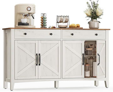 LIRY Collection - Buffet Cabinet, Coffee Bar Cabinet with 2 Drawers, Adjustable Shelves