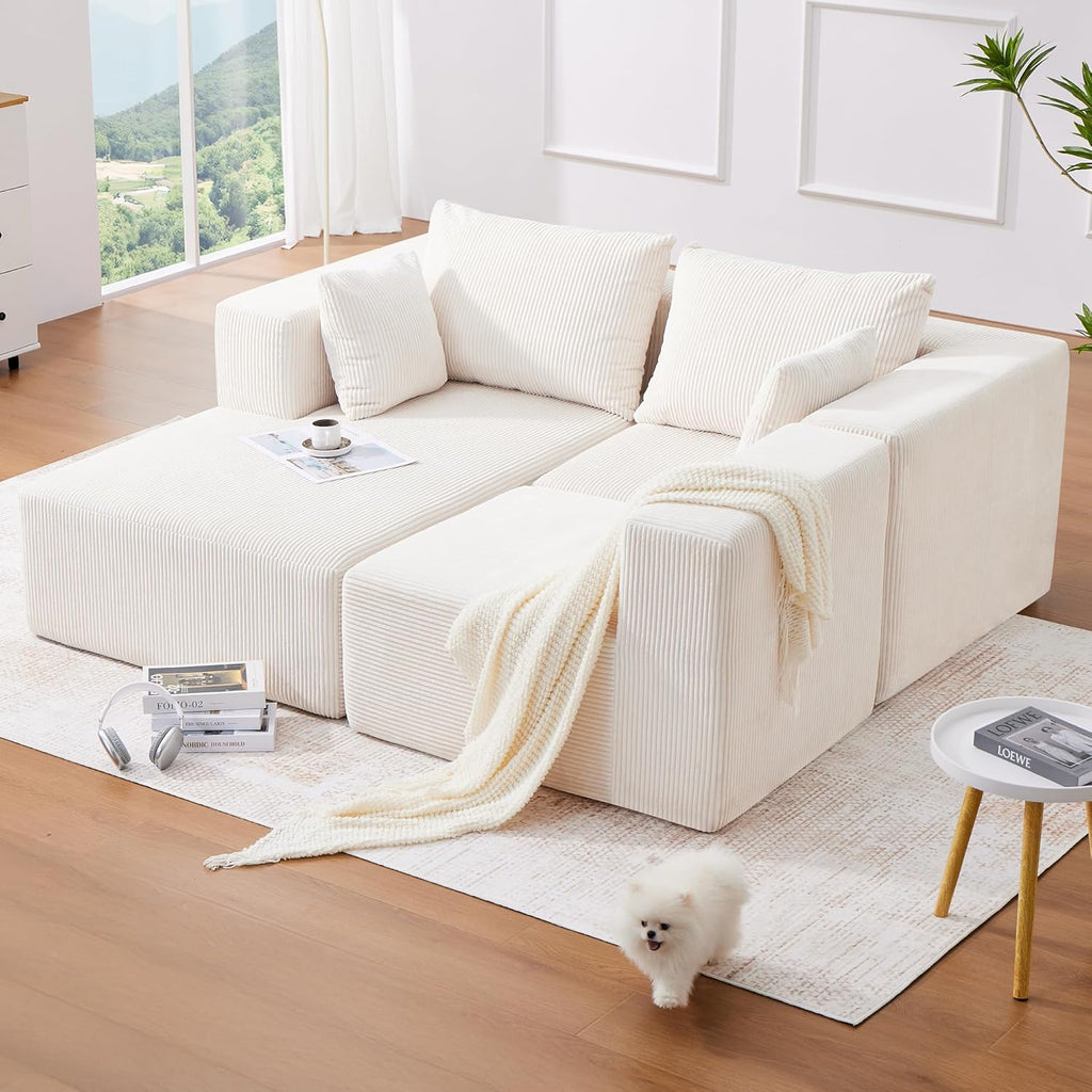 107'' Modular Sectional Sofa, L Shaped Cloud Couch for Living Room