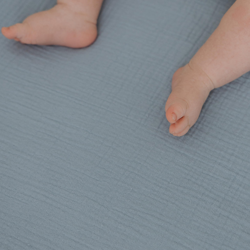 Mini Muslin Crib Sheets, 100% Cotton Mini Crib Sheets, 2 Pack