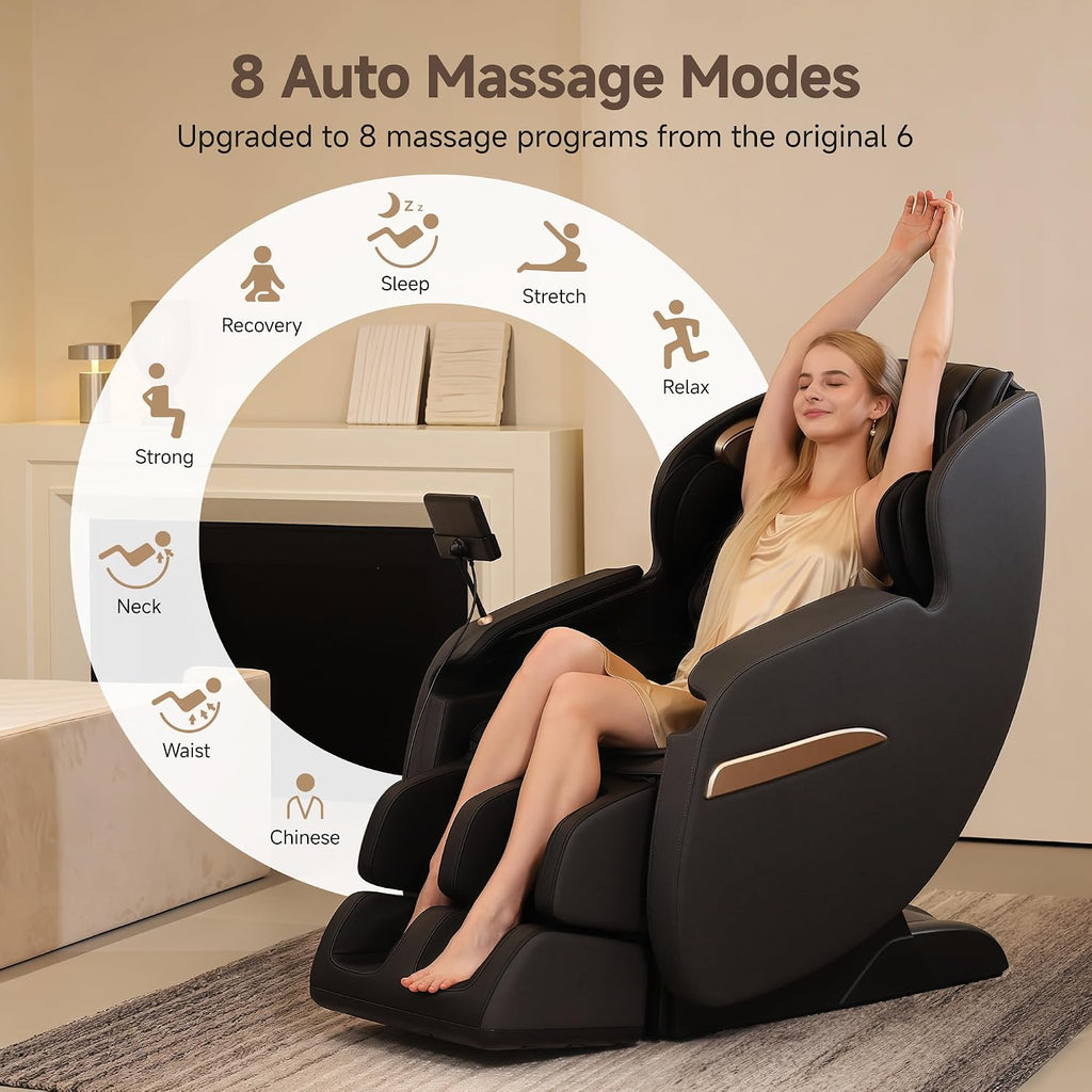 2026 Upgraded 2D SL-Track Massage Chair,Recliner Full Body Zero Gravity with 8 Auto Modes and Upgraded LCD