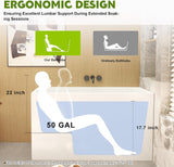 43" Acrylic Free Standing Bathtub，Square Shape Japanese Soaking Tub With Seat Desgin，CUPC Certified (White, 43in With