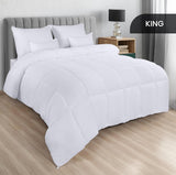 Comforters King, All Season Duvet Insert, Down Alternative Box Stitched Bed Comforter with Corner Tabs