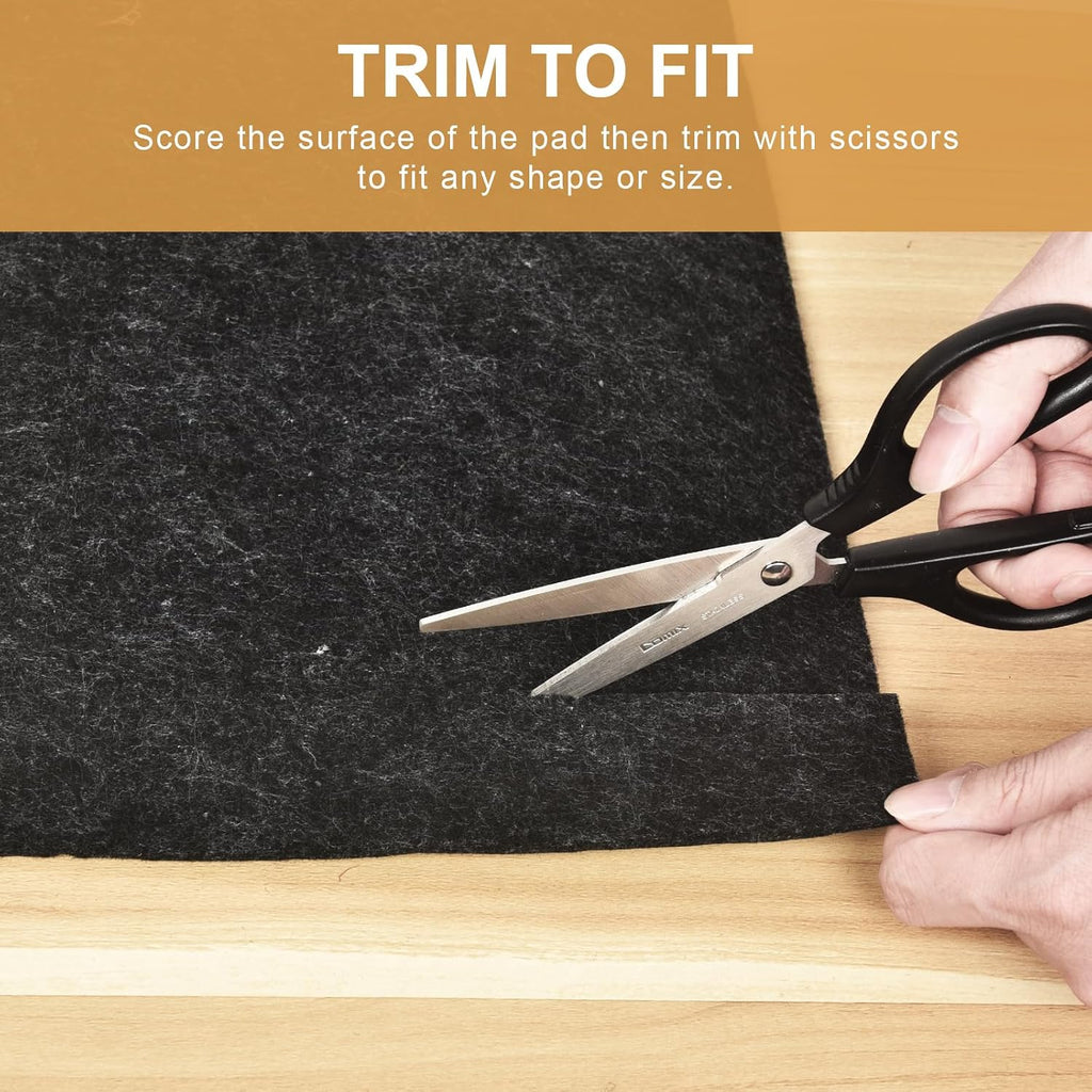 1/4" Thick Felt and Natural Rubber Backing Rug Pad - Non Slip Carpet Gripper for 9 x 12 Ft Area Rugs - Protective - Set of 108