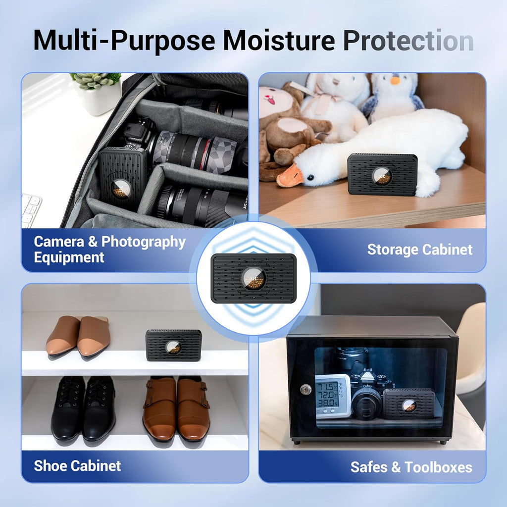 Auto Power-off USB C Rechargeable Gun Safe Dehumidifier Desiccant