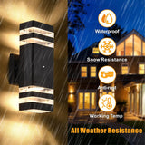 Dusk to Dawn Outdoor Wall Lights 2 Pack, 3000K Warm White Exterior Lighting Fixtures