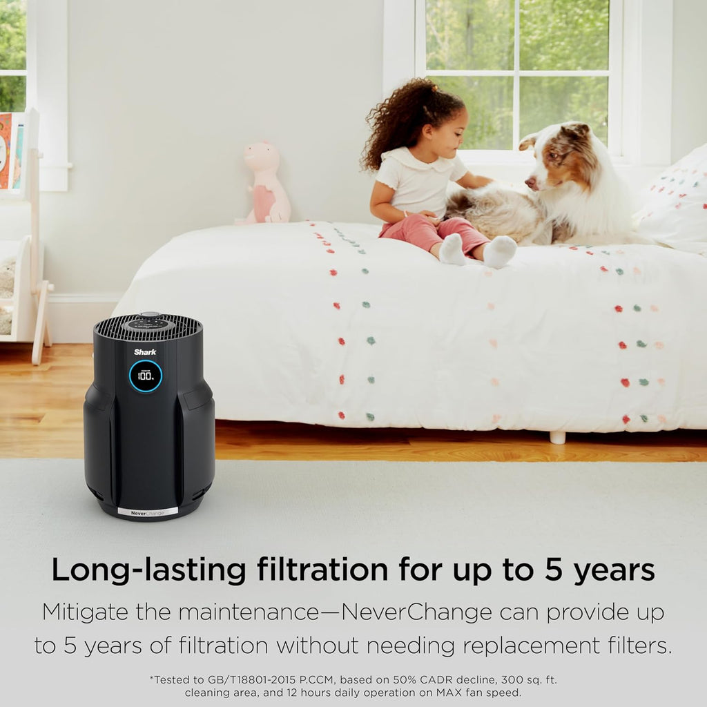 Air Purifier for Home, NeverChange, for Large Room, HEPA-Exceeding Filter, Captures Pollutants, Pet 