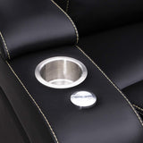 Colosseum Big & Tall Home Theater Seating - Living Room - Italian Leather - Power Recline, Headrests, and Lumbar
