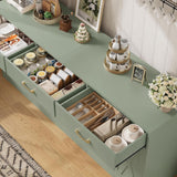 71" Large Sideboard Buffet Cabinet with Storage, Farmhouse Coffee Bar Cabinet with 3 Drawers
