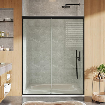 Sliding Shower Door, 44"-48" w x 72" h Semi-Frameless Bypass Bathroom Door with 1/4" Tempered Glass