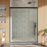 Sliding Shower Door, 44"-48" w x 72" h Semi-Frameless Bypass Bathroom Door with 1/4" Tempered Glass