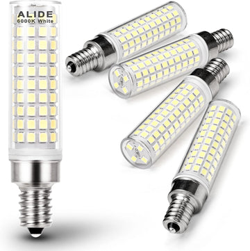E12 C7 10W 6000K LED Candelabra Bulbs 100w Equivalent, 5Pack