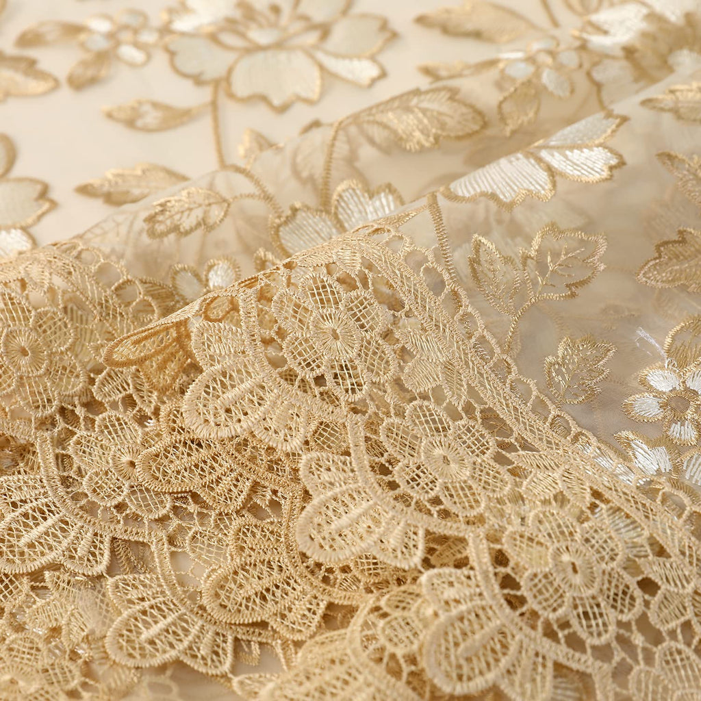 Lace Tablecloth Embroidery with Tassel - Shabby Chic Vinyl Rectangle Table Cloth for 6 Foot Tables Floral Tablecloth