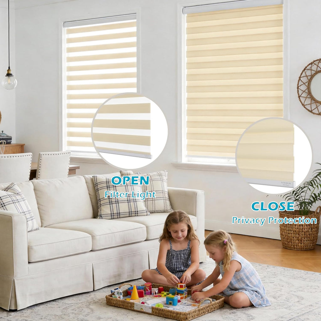 Cordless Zebra Blinds Window Blind Zebra Shade Blinds for Windows Roller Sheer Shades Privacy Light Filtering Shades