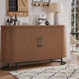 Sideboard Buffet Cabinet with Storage, 54.3" Storage Cabinet with Sliding Door & Adjustable Shelf