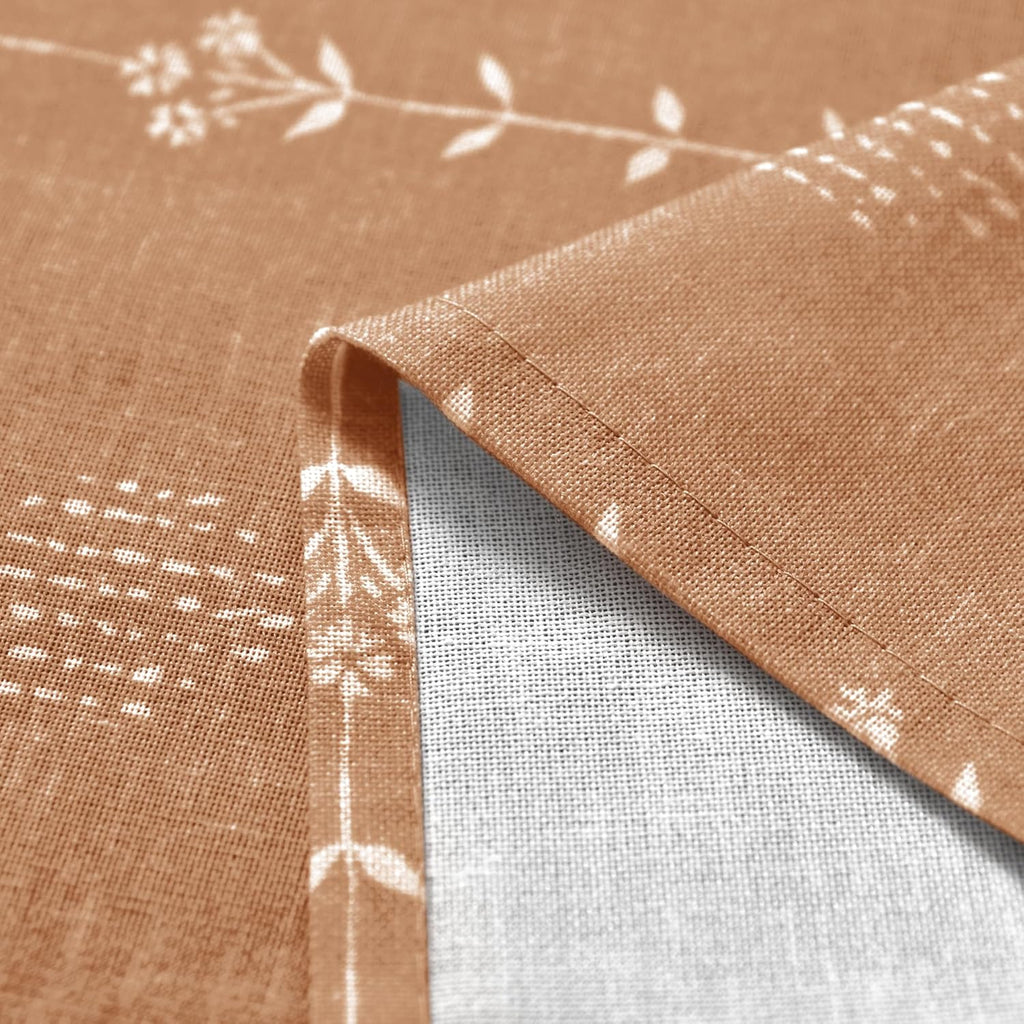 Boho Farmhouse Kitchen Curtain,Rustic Style Terracotta Western Curtains for Bedroom Living Room,Sets of 2 Panels,36