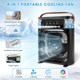 Portable Air Conditioner Fan, Mini Evaporative Air Cooler with 5 Spray Nozzles,3 Wind Speeds,3 Timers