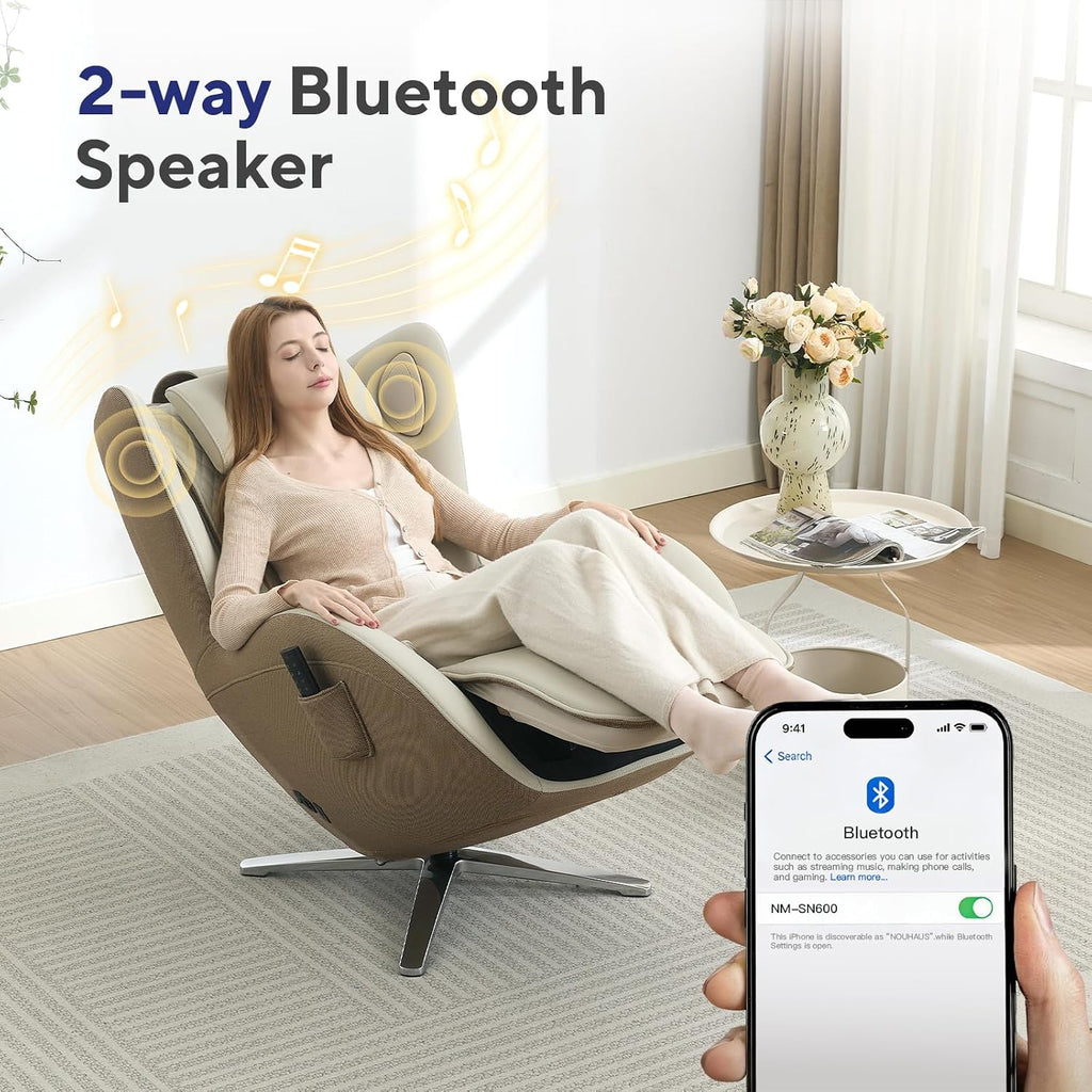 Aurora Massage Chair Full Body with Airbags, Heating, Zero Gravity | Auto Modes, Bluetooth Speaker, Genuine Leather