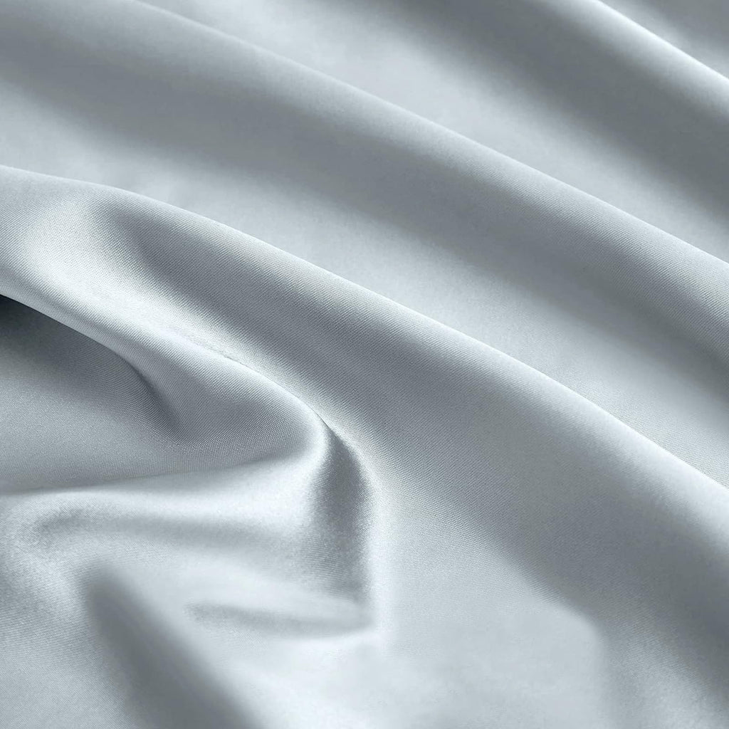 Silver Satin Fabric by The Yard, 60" Wide Shiny & Soft Charmeuse Silky Satin Fabric for DIY Craft, Wedding