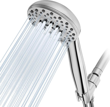 High Pressure Shower Head with Powerful Shower Spray & 59'' Stainless Steel Hose, 5 Spray Modes