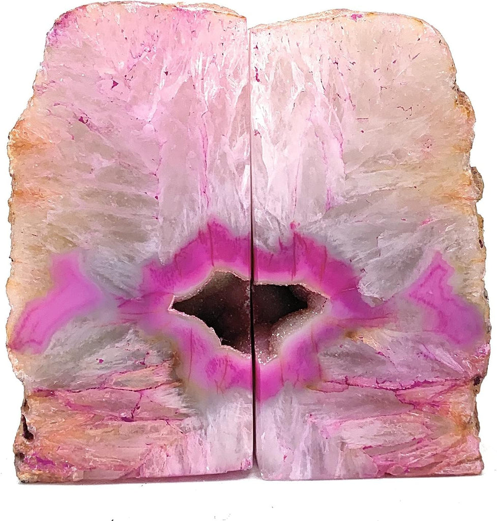 Agate Bookends (Pink, 6-7 lb)
