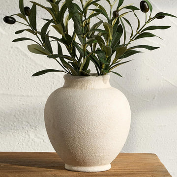 Ceramic Flower Vase, Flower Vase Rustic Farmhouse Decorative Vase Floral Pottery Vases