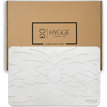 Diatomaceous Earth Stone Bath Mat - Ivory Bloom