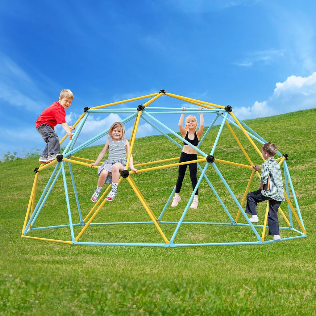 Climbing Dome, 10FT Geometric Dome Climber Play Center for Kids 3 to 10 Years Old, Jungle Gym Supports 750LBS and