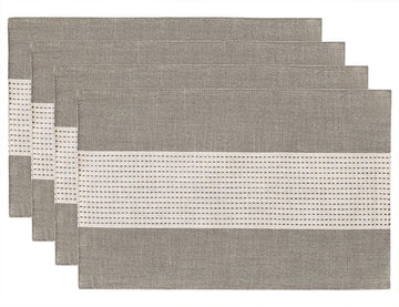 Linen Placemats Set of 4, Macrame Place Mats Table
