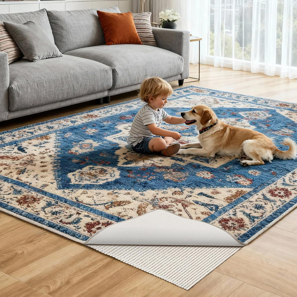 Non-Slip Rug Pad 2x6 FT, White - Set of 12