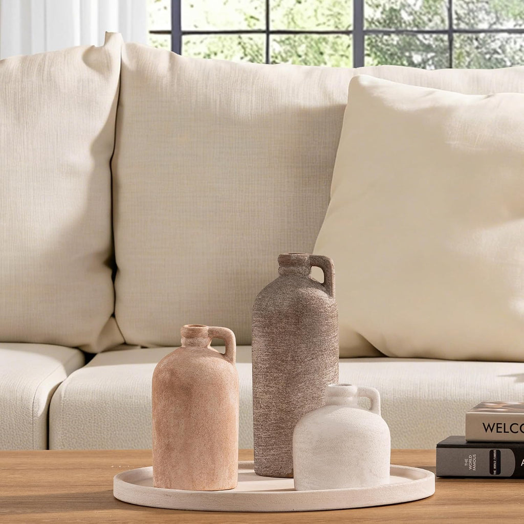 Ceramic Vase Home Table Decor - Flower Vase Set of 3